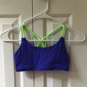 Ivivva Sports Bra-Purple and Neon Yellow-Size 10